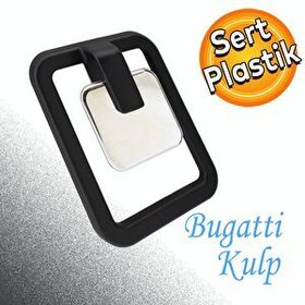Badem10 Büyük Bugatti Sarkaç Konsol Dolap Çekmece Mat Siyah Krom Plastik Kulp