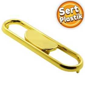 Badem10 Büyük Trend Düğme Çekmece Dolap Kapak Plastik Gold Altın 32 mm Kulp