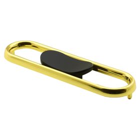 Badem10 Büyük Trend Düğme Çekmece Dolap Kapak Plastik Mat Siyah Gold 32 mm Kulp