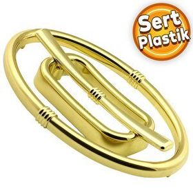 Badem10 Büyük Zümre Çekmece Mutfak Kapak Dolap 32 mm Gold Sert Plastik Kulp
