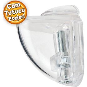 Badem10 Cam Plastik Ayarlı Etejeri Şeffaf Pelikan Cam Raf Tutucu