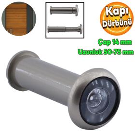 Badem10 Çelik Kapı Saten 50-75 mm Ayarlanabilir Çap 14 mm Kapı Dürbünü