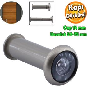 Badem10 Çelik Kapı Saten 50-75 mm Ayarlanabilir Çap 14 mm Kapı Dürbünü