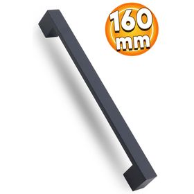 Badem10 Cemre 160 mm Antrasit Metal Çekmece Mutfak Dolap Kapak Kulpu