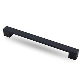 Badem10 Cemre 224 mm Mat Siyah Metal Çekmece Mutfak Dolap Kapak Kulbu