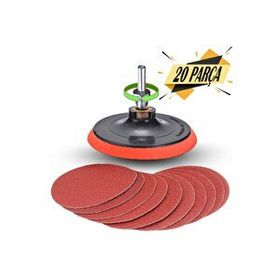 Badem10 Cırt Zımpara 115 mm 20 Parça Seti Matkap Aparatı