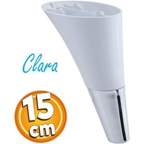 Badem10 Clara Beyaz Renk 15 cm Mobilya Kanepe Sehpa TV Ünitesi Baza Koltuk Ayağı