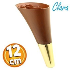 Badem10 Clara Kahverengi Gold Renk 12 cm Mobilya Kanepe Sehpa TV Ünitesi Baza Koltuk Ayağı