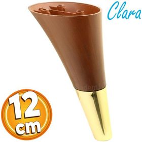 Badem10 Clara Kahverengi Gold Renk 12 cm Plastik Mobilya Kanepe Sehpa Tv Ünitesi Baza Koltuk Ayağı