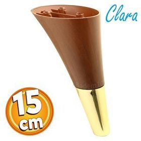 Badem10 Clara Kahverengi Gold Renk 15 cm Mobilya Kanepe Sehpa TV Ünitesi Baza Koltuk Ayağı