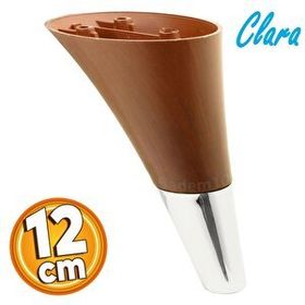 Badem10 Clara Kahverengi Krom Renk 12 cm Mobilya Kanepe Sehpa TV Ünitesi Baza Koltuk Ayağı