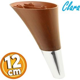 Badem10 Clara Kahverengi Krom Renk 12 cm Plastik Mobilya Kanepe Sehpa Tv Ünitesi Baza Koltuk Ayağı
