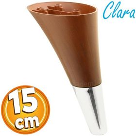 Badem10 Clara Kahverengi Krom Renk 15 cm Mobilya Kanepe Sehpa TV Ünitesi Baza Koltuk Ayağı