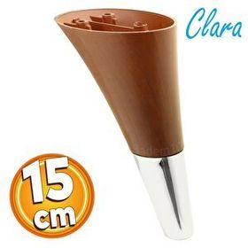 Badem10 Clara Kahverengi Krom Renk 15 cm Mobilya Kanepe Sehpa TV Ünitesi Baza Koltuk Ayağı