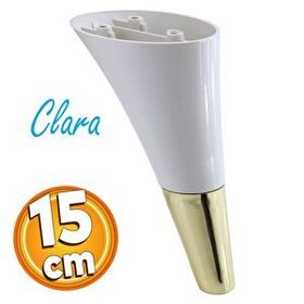 Badem10 Clara Mobilya Krem Gold Renk 15 cm Kanepe Sehpa TV Ünitesi Baza Koltuk Ayağı