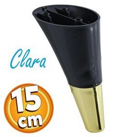 Badem10 Clara Mobilya Siyah Gold Renk 15 cm Kanepe Sehpa TV Ünitesi Baza Koltuk Ayağı