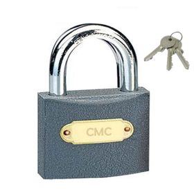 Badem10 CMC Paslanmaz 3 Anahtarlı 50 mm Döküm Asma Kilit