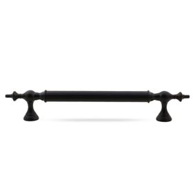 Badem10 Çukurca 40 cm Mat Siyah Metal Çekme Kolu Kapı Tutma Kulp