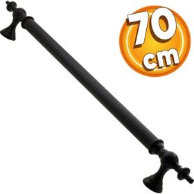 Badem10 Çukurca 70 cm Mat Siyah Metal Çekme Kolu Kapı Tutma Kulp
