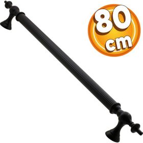 Badem10 Çukurca 80 cm Mat Siyah Metal Çekme Kolu Kapı Tutma Kulp