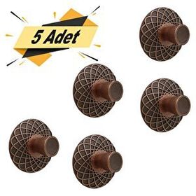 Badem10 Dinar Antik Bakır Metal 5 Adet Çekmece Dolap Kapak Kulbu
