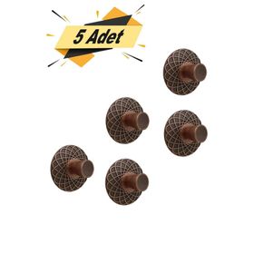 Badem10 Dinar Antik Bakır Metal 5 Adet Çekmece Dolap Kapak Kulbu