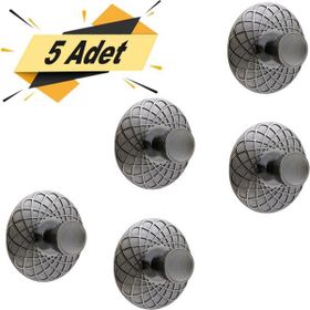 Badem10 Dinar Füme Metal 5 Adet Çekmece Dolap Kapak Kulbu