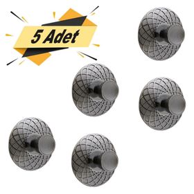 Badem10 Dinar Füme Metal 5 Adet Çekmece Dolap Kapak Kulbu