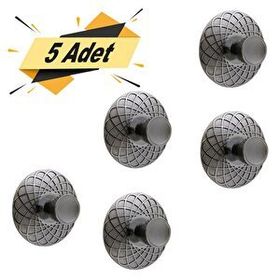 Badem10 Dinar Füme Metal 5 Adet Çekmece Dolap Kapak Kulbu