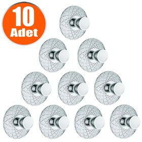 Badem10 Dinar Krom Metal 10 Adet Çekmece Dolap Kapak Kulbu
