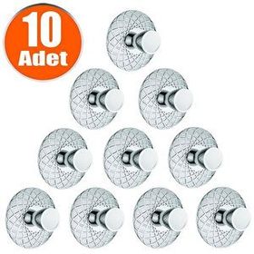 Badem10 Dinar Krom Metal 10 Adet Çekmece Dolap Kapak Kulbu