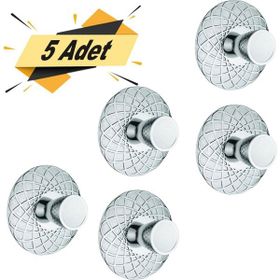 Badem10 Dinar Krom Metal 5 Adet Çekmece Dolap Kapak Kulbu