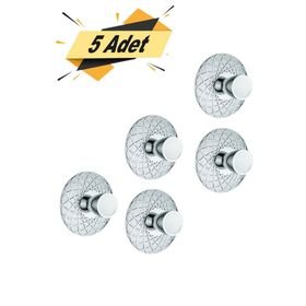 Badem10 Dinar Krom Metal 5 Adet Çekmece Dolap Kapak Kulbu