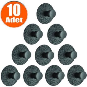 Badem10 Dinar Mat Siyah Metal 10 Adet Çekmece Dolap Kapak Kulbu