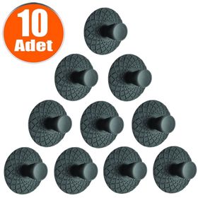 Badem10 Dinar Mat Siyah Metal 10 Adet Çekmece Dolap Kapak Kulbu