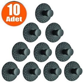 Badem10 Dinar Mat Siyah Metal 10 Adet Çekmece Dolap Kapak Kulbu