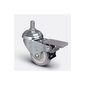Badem10 Emes EP05 ZKC 75F 75x25 mm 50 kg Döner Tablalı Frenli Vidalı Gri Teker