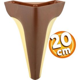 Badem10 Endülüs Kahverengi Ceviz Renk 20 cm Mobilya Kanepe Sehpa TV Ünitesi Baza Koltuk Ayağı