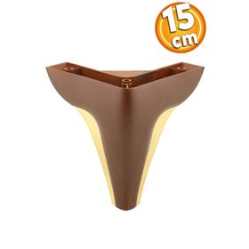 Badem10 Endülüs Kahverengi Renk 15 cm Mobilya Kanepe Sehpa TV Ünitesi Baza Koltuk Ayağı
