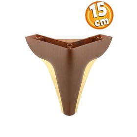 Badem10 Endülüs Kahverengi Renk 15 cm Mobilya Kanepe Sehpa TV Ünitesi Baza Koltuk Ayağı