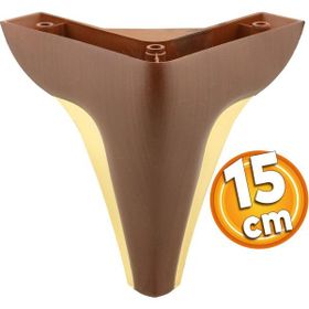 Badem10 Endülüs Kahverengi Renk 15 cm Siyah Mobilya Kanepe Sehpa Tv Ünitesi Baza Koltuk Ayağı