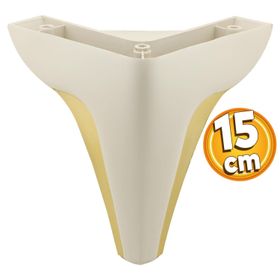 Badem10 Endülüs Krem Renk 15 cm Ayak Mobilya Kanepe Sehpa TV Ünitesi Baza Koltuk Ayağı