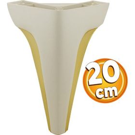 Badem10 Endülüs Krem Renk 20 cm Mobilya Kanepe Sehpa TV Ünitesi Baza Çekyat Koltuk Ayağı