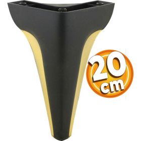 Badem10 Endülüs Siyah Renk 20 cm Mobilya Kanepe Sehpa TV Ünitesi Baza Koltuk Ayağı