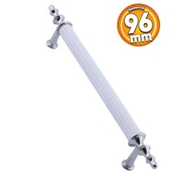 Badem10 Erciyes Mobilya Mutfak Dolabı Çekmece Dolap Kapak Beyaz 96 mm Metal Kulp