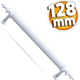 Badem10 Erciyes Mutfak Çekmece Dolap Kapak Beyaz 128 mm Metal Kulp