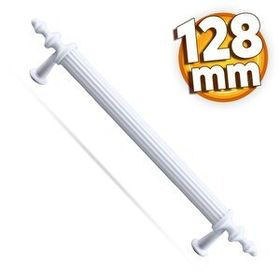 Badem10 Erciyes Mutfak Çekmece Dolap Kapak Beyaz 128 mm Metal Kulp