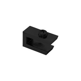 Badem10 Etejeri Metal U Tipi Mat Siyah Metal Vidalı 4 Adet Cam Ahşap Raf Tutucu