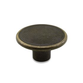 Badem10 Festiva Düğme Çekmece Dolap Kapak Antik Sarı Metal Kulp