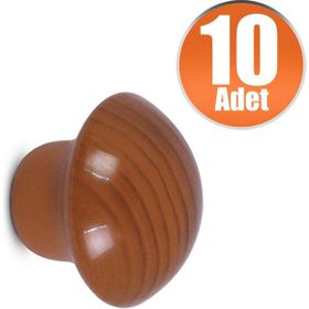Badem10 Fındık 10 Adet Nobel Mantar Düğme Kulp Çekmece Dolap Kapak Kulbu